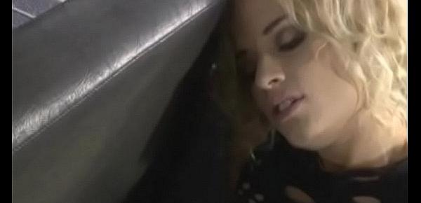  Young blonde slut Cameron Cain gets her clit licked then twat drilled by hard dick at the bus